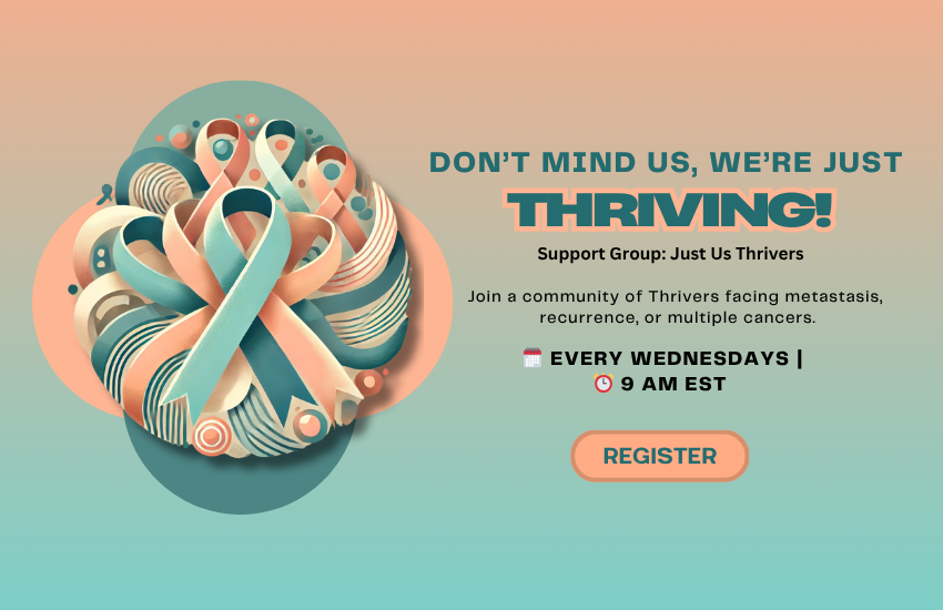 Banner for Breast Cancer Support Group, We're Listening. Join us on the 1st and 3rd Thursday of Each Month at 1:00 PM EST.