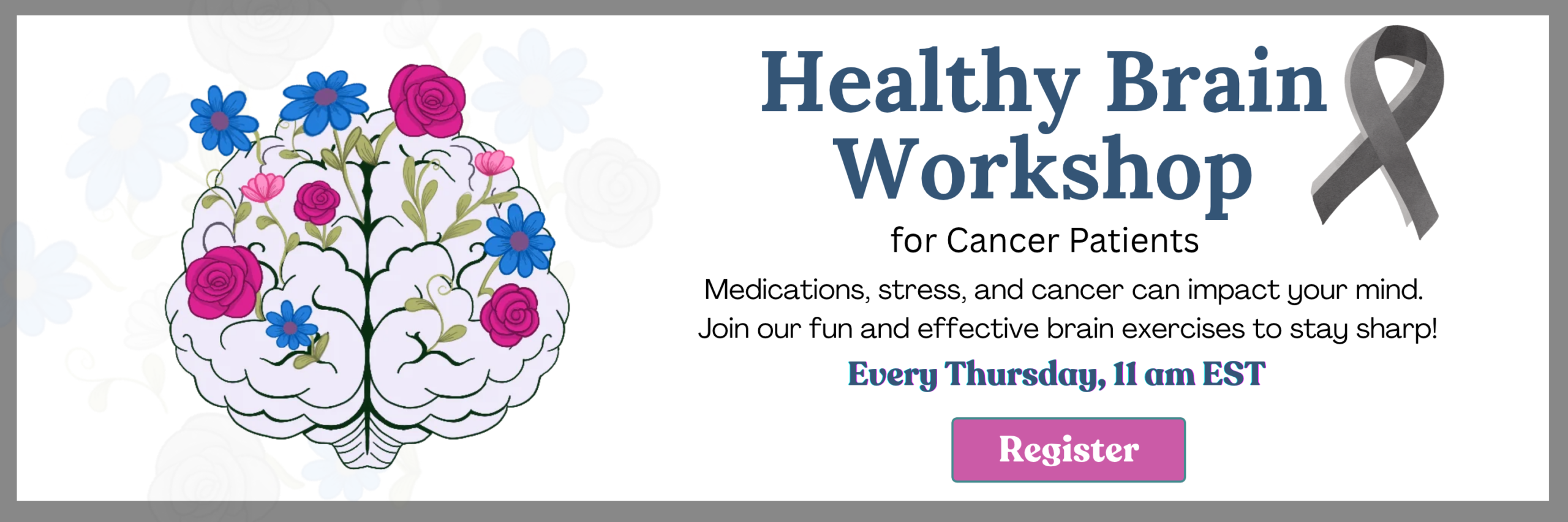 Banner for Breast Cancer Support Group, We're Listening. Join us on the 1st and 3rd Thursday of Each Month at 1:00 PM EST.
